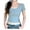 Blue, variant on Wyobmus Womens Short Sleeve T Shirt Y2K Mock 2 Piece Lace Patchwork Henley Shirts Button Down Scoop Neck Slim Fit Tops Ribbed Knit Tee Tops Beige