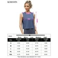 thumbnail image 5 of Yesfashion Womens Racerback Tank Tops Loose Fit Causal Summer U Neck Tops, 5 of 5