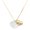 Silver, variant on Silver-tone Large Rose Outline - Large Goldtone Lil Sister Heart Charm Necklace, 17.5"+2" Extender