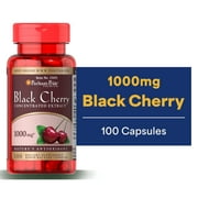 (2 pack) Puritans Pride Black Cherry 1000 mg Capsules, 100 Count