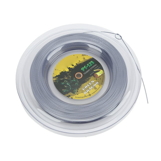Tennis String, Super Single Fiber Tennis Racquet String Reel 200m Double Ribbed Design Polyester For Training Yellow,Black,Gray,White