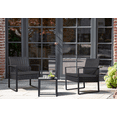 thumbnail image 2 of Vineego 3 Pieces Bistros Sets Outdoor Wicker Patio Furniture Sets PE Rattan Chairs Conversation Sets with table, Black, 2 of 11
