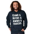 thumbnail image 3 of Camo Bucks Trucks Cute Hunter Son Men Big & Tall Graphic Hoodie Brisco Brands 2X, 3 of 6
