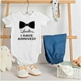 thumbnail image 3 of Ladies I Arrived Handsome Bowtie Bodysuit Jumper Boys Infant Baby Brisco Brands 6M, 3 of 6