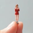 thumbnail image 1 of Figura de chica con falda a la cadera, colecciones de paisajes Diorama, diseño de calibre S, decoración, tren, ferrocarril, figura de resina, escena e, 1 of 8