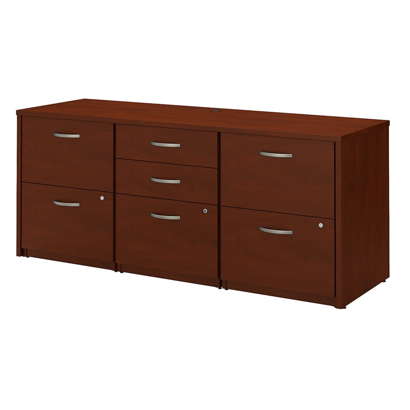 Bush Furniture Series C Elite Storage Credenza in Hansen Cherry