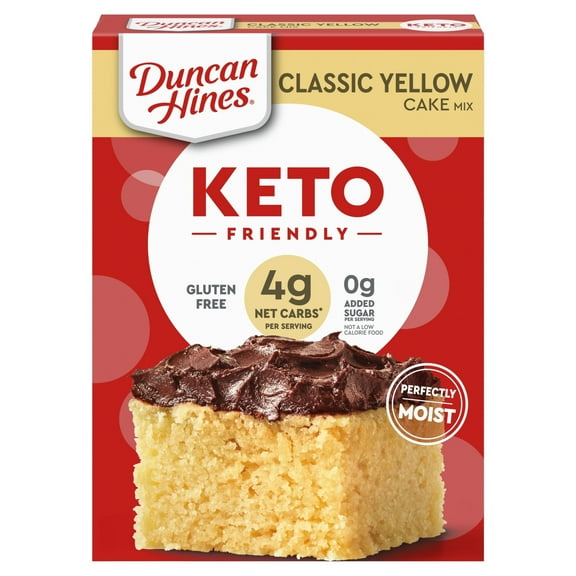 Duncan Hines Keto Friendly Classic Yellow Cake Mix 10.6 oz (Pack of 4)