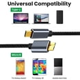 thumbnail image 4 of Connector Fast Speed Data Sync Cord Quick Charging USB 3.1 Type-C to Micro B 5Gbps USB C to Micro B 3.0 Cable 2M, 4 of 8