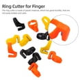 thumbnail image 2 of 12 Pieces Finger Knife Ring Plastic Embroidery Quilting Thread Cutter Thimble Sewing Accessories Handcraft DIY Tool with Blade for Cutting Yarn / Fishing Line / Weaving - Random Color, 2 of 8