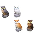 thumbnail image 3 of STRANDCHIC 4 Pcs Figurine de Hibou en Résine Statue en Forme de Hibou pour Jardin, 3 of 8
