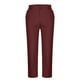 thumbnail image 4 of Pantalones de longitud completa para hombre, informales, finos, de color liso, para negocios, diarios, con bolsillos, cintura media, con botones, de poliéster., 4 of 6