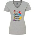 thumbnail image 3 of Inktastic Autism Acrostic Women's V-Neck T-Shirt, 3 of 5