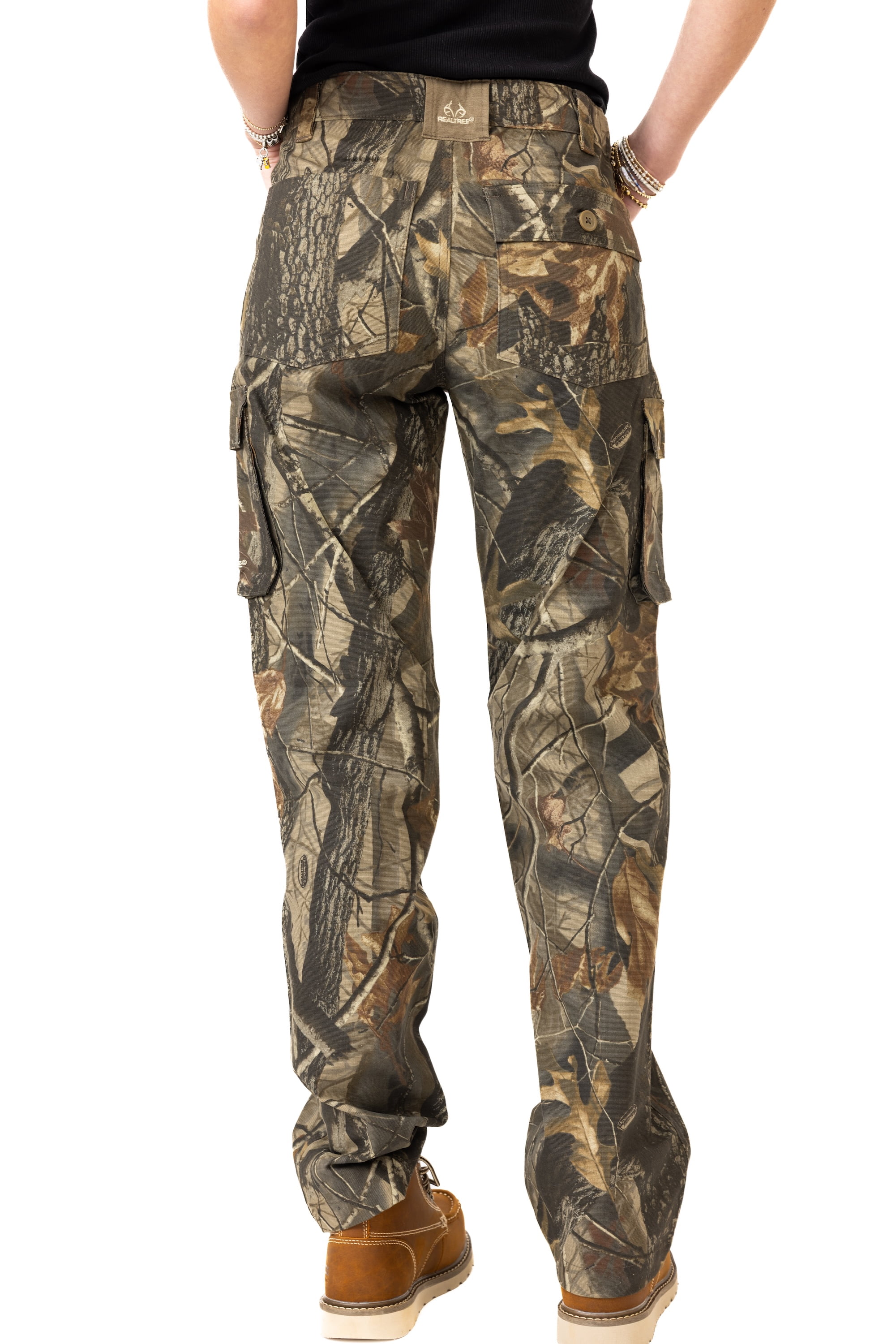 Realtree Women's Camo 6-Pocket Cargo Hunting Pants | Durable, Lightweight Outdoor Appare | Size XS-3XL