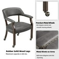thumbnail image 5 of JESONVID Dining Chair with Casters, Captain's Chairs with Rollers Dinette Sets Poker Chairs with Wheels Kitchen Table Rolling Chairs High Back Chair On Caster (Grey 318GY), 5 of 8