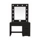 thumbnail image 2 of Tocador Vanity Moderno Con Focos Espejo Camerino Chocolate Hollywood Reinicia 21 Muebles, 2 of 5