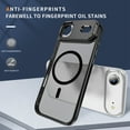 thumbnail image 5 of Allytech Translucent Case for iPhone Air, [Fit for MagSafe] [Camera Kickstand] Shockproof Ultra Thin Anti-Fingerprint Scratch-Resistant Back Cover Support Wireless Charging - Black, 5 of 8