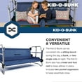 thumbnail image 3 of Disc-O-Bed Youth Kid-O-Bunk Benchable Double Cot & Storage Organizers, Navy, 3 of 8