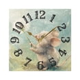 thumbnail image 5 of Cute Mouse Dandelion Wall Clock Square Silent Non Ticking Battery Operated Clock for Home Bathroom Kitchen Bedroom Living Room, 5 of 8