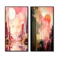 thumbnail image 2 of Designart "Pastel Gold Serenity Boho Landscape III" Modern Geometric Framed Wall Art Set Of 2 - Modern Pink Gallery Wall Frame Set For Home Decor, 2 of 6