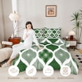 thumbnail image 3 of Homewise Bohemian Abstract Geometric Full Size Comforter Sets,Dark Green Lines Bedding Comforter Set,Reversible,3 Pieces,1 Comforter and 2 Pillowcases, 3 of 7