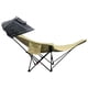 thumbnail image 2 of Silla plegable de camping con toldo y reposapiés desmontable. Silla mecedora portátil multiusos para exteriores. Sillas de playa para exteriores. Caqui, 2 of 8