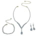 thumbnail image 1 of Nvzi Conjunto de joyería nupcial, collar de cristal, pulsera, pendientes, conjunto para novia, dama de honor, fiesta de graduación, conjunto de joyería, accesorios, B12, 1 of 4
