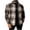 Khaki, variant on Plaid Shirt for Men Long Sleeve Button Down Shackets Casual Tweed Jackets with Side Pockets Light Brown S