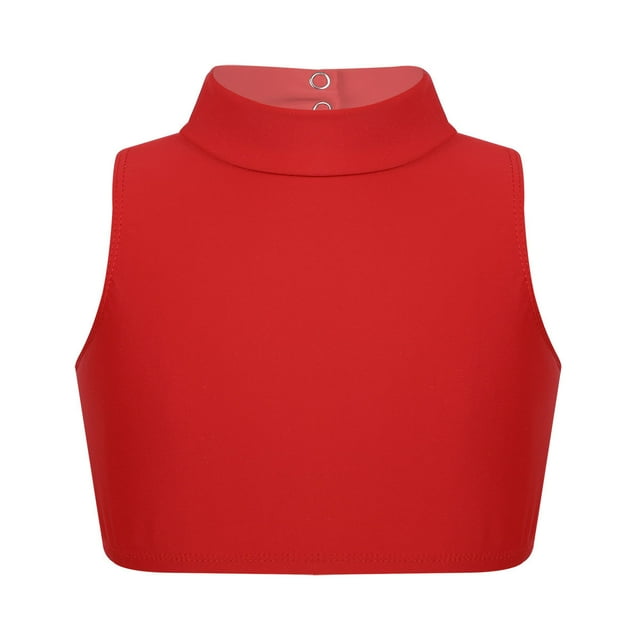 Yeahdor Brassière de Sport Sans Manches pour Filles, Dos Croisé, Rouge 16