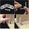 thumbnail image 5 of Soporte de ángulo recto de acero inoxidable de 90 grados, soporte de ángulo en forma de L, 20 piezas, 80 tornillos plateados, 5 of 5