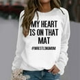 thumbnail image 2 of EHQJNJ Sweat-Shirt Jaune pour Femmes Mode Hiver Imprimé Festif de Noël Col Rond avec Poches Sweat-Shirts Graphiques Hiver, 2 of 4