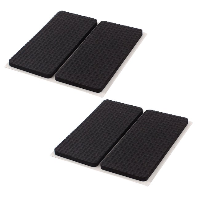 Almohadillas de Muebles Antideslizantes Autoadhesivas para Patas de Sillas de Oficina Negras 3.3 x 1.5 Pulgadas 4pcs