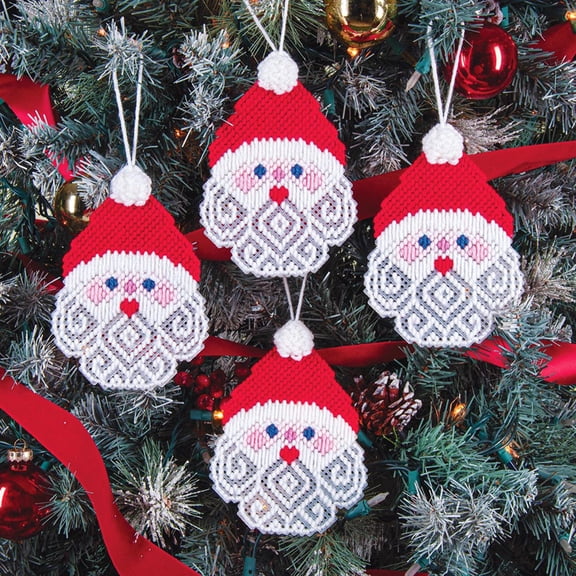 Santa Plastic Canvas Ornament Kit