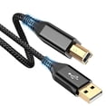 thumbnail image 1 of Cable para impresora sweguard USB-A a USB-B de 3 m, trenzado de nailon, 1 of 7