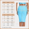 thumbnail image 2 of Women's High Waist Elastic Slim Fit Bandage Skirt Solid Color Knee Length Bodycon Pencil Skirt Office Midi Skirt, 2 of 7