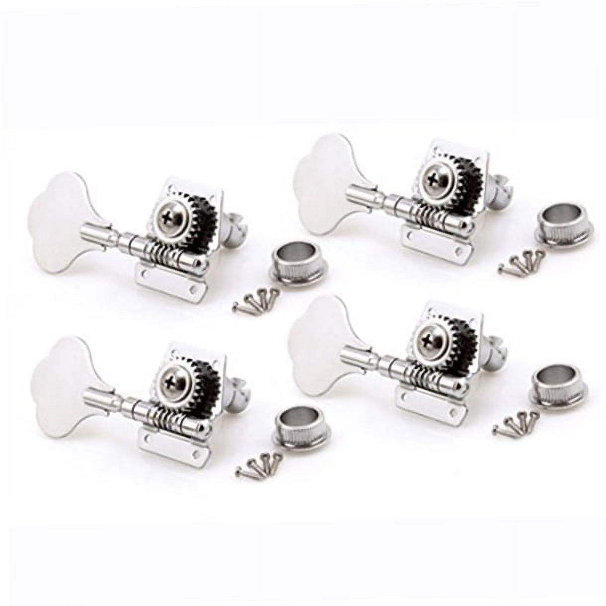 FENGGUIQU Bass Guitar Tuner Pegs Silver Replacement for Musicians 1 Set