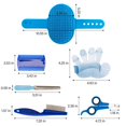 thumbnail image 2 of 6-Piece Bunny Rabbit Grooming Kit - Guinea Pig & Bunny Brush for Shedding - Pet Hair Grooming Bath Brush with Adjustable Handle - Bunny Comb & Rabbit Nail Clipper Trimmer, 2 of 4