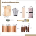 thumbnail image 4 of 30 PCS Wood Carving Tools, Professional Wood Whittling Kit, Hand Engraving Tool Set, Wood Craft Making Kit for Beginners Professionals, Unfinished Wood Blocks, Cutter, Polish Wax, Whetstone, Gloves, 4 of 5
