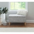 thumbnail image 6 of Riverbay Furniture Wood Upholstered Storage Ottoman in Stone Gray, 6 of 17