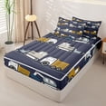 thumbnail image 2 of Erosebridal Construction Truck Zipper Twin Comforter Sets with Fitted Sheet and 2 Pillowcases,Cute Excavator Zipper Bedding Set For Boys,Reversible,4pcs, 2 of 7