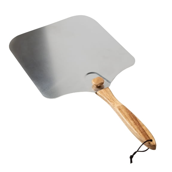 ACDANC Aluminum Pizza Peel with Folding Wood Handle Pizza Turning Peel(16 Inx14 In)