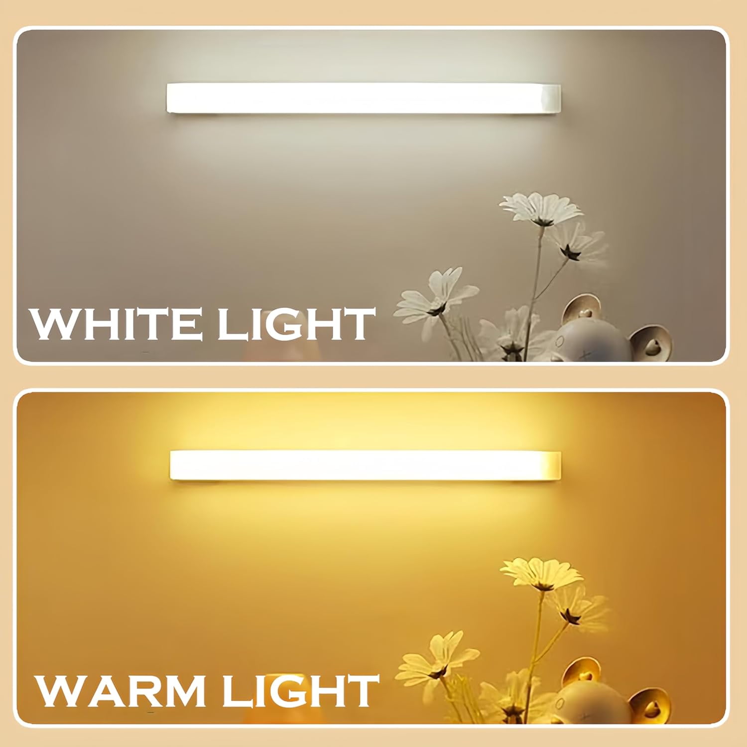Punch-Free Smart Sensor Magnetic Rechargeable LED Lights, New Wireless Intelligent Motion Human Body Induction Night Under Cabinet Lights for Kitchen, Closet, Cupboard