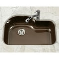 thumbnail image 2 of Houzer Porcela 31 in Espresso Porcelain Enamel Steel Undermount Single Bowl Kitchen Sink - PCH-3700 ES, 2 of 9