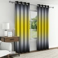 thumbnail image 4 of Aofoto Light Blocking Darkening Grommet Curtains for Living Room, Yellow and Grey Gradient Window Drapes Bedroom, 2 Panels, 42"x63", 4 of 6