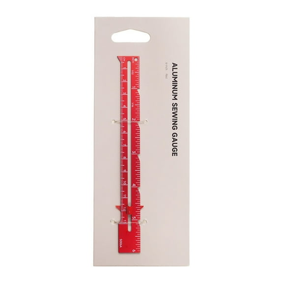 Ciwanning Aluminum Alloy Quilting Ruler 6Inch Metal Sliding Sewing Gauge Measuring Tool for Sewing Tailoring Quilting Hemming