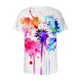 thumbnail image 5 of TSADFHJI T-Shirts pour Femmes Coupe Ample Manches Longues Imprimé Col Rond Manches Courtes T-Shirt TG Bleu Foncé, 5 of 5