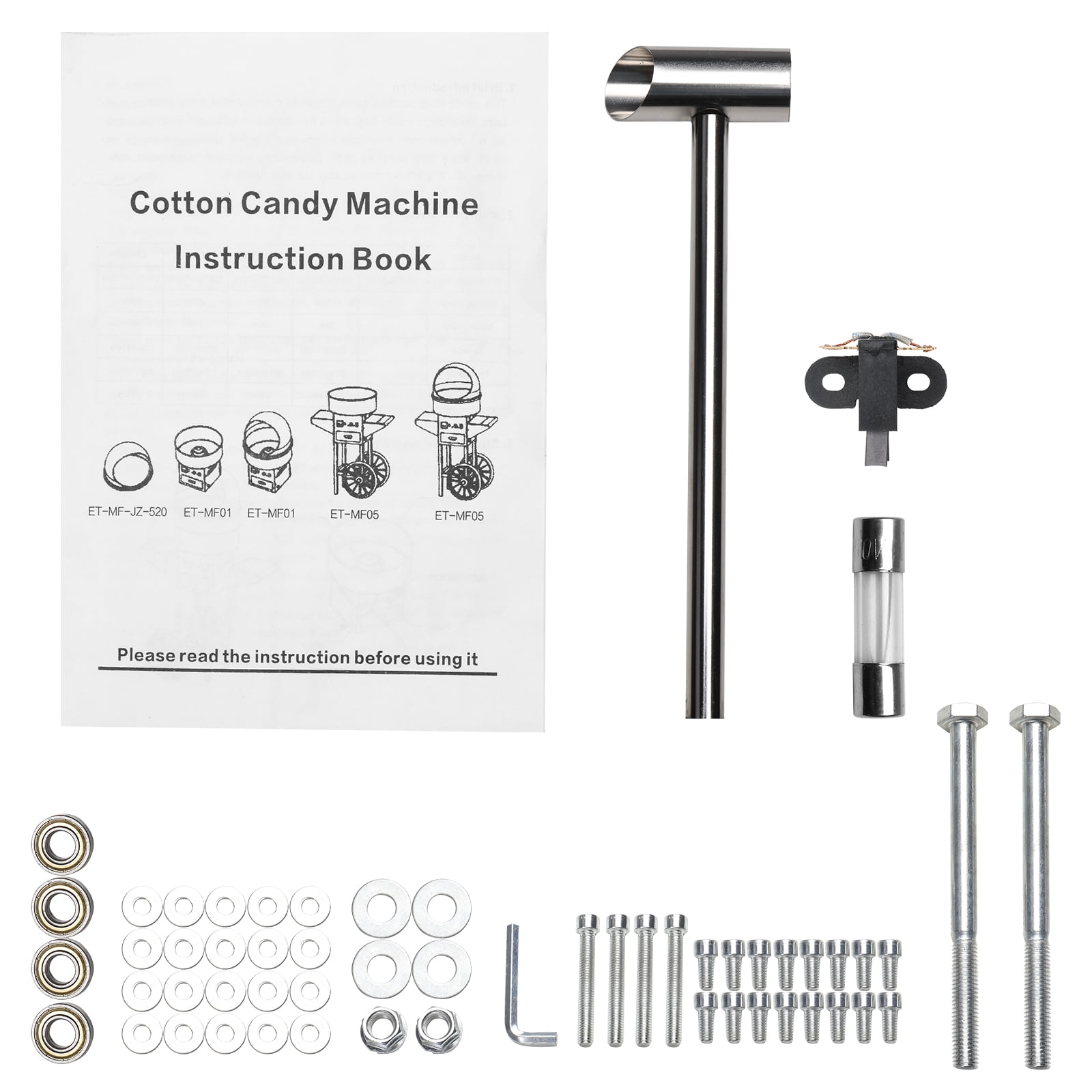 Buy ROVSUN Cotton Candy Machine with Cart Stainless Steel, 21 Inch