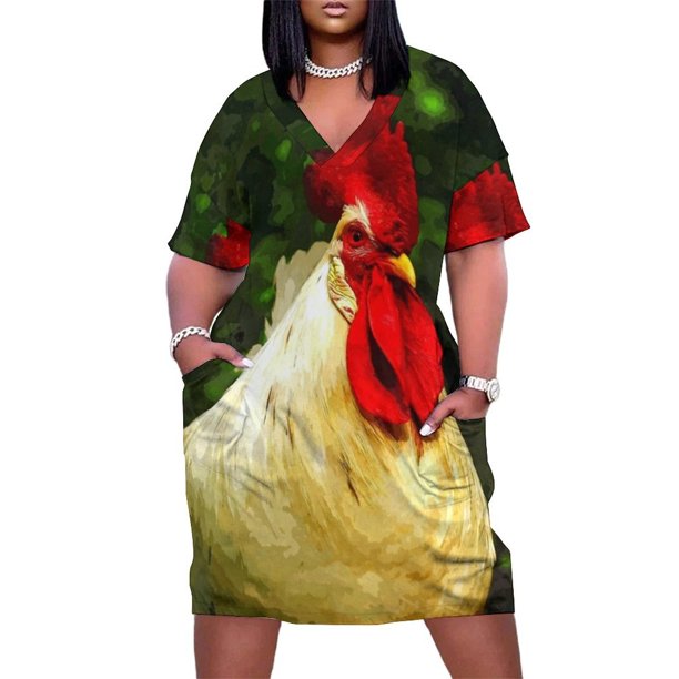 Vestido de noche holgado con bolsillos de gallo para mujer, estilo coreano, de lujo.