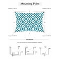 thumbnail image 6 of Teal Blue Modern Geometric Sun Shade Sail 12' x 16', Abstract Square Rectangle Outdoor Sunshade Canopy, Waterproof UV Block Patio Covers for Garden Yard Beach, 6 of 9