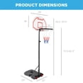 thumbnail image 7 of Best Choice Products Kids Height-Adjustable Basketball Hoop, Portable Backboard System w/ 2 Wheels - Red/White, 7 of 7