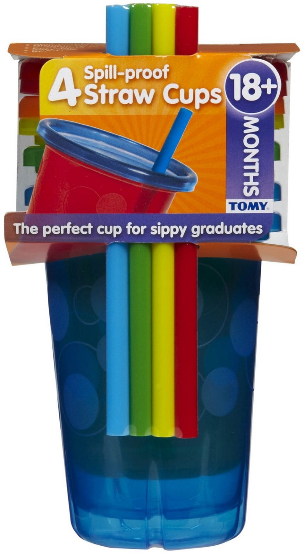 The First Years Take and Toss Straw Cups 10 Ounce 4 Pack Blue